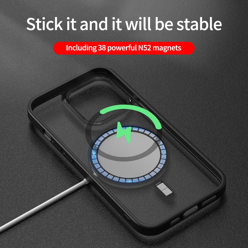 Magnetic Magsafe Wireless Charging Shockproof Cover For iPhone 14-11 Pro